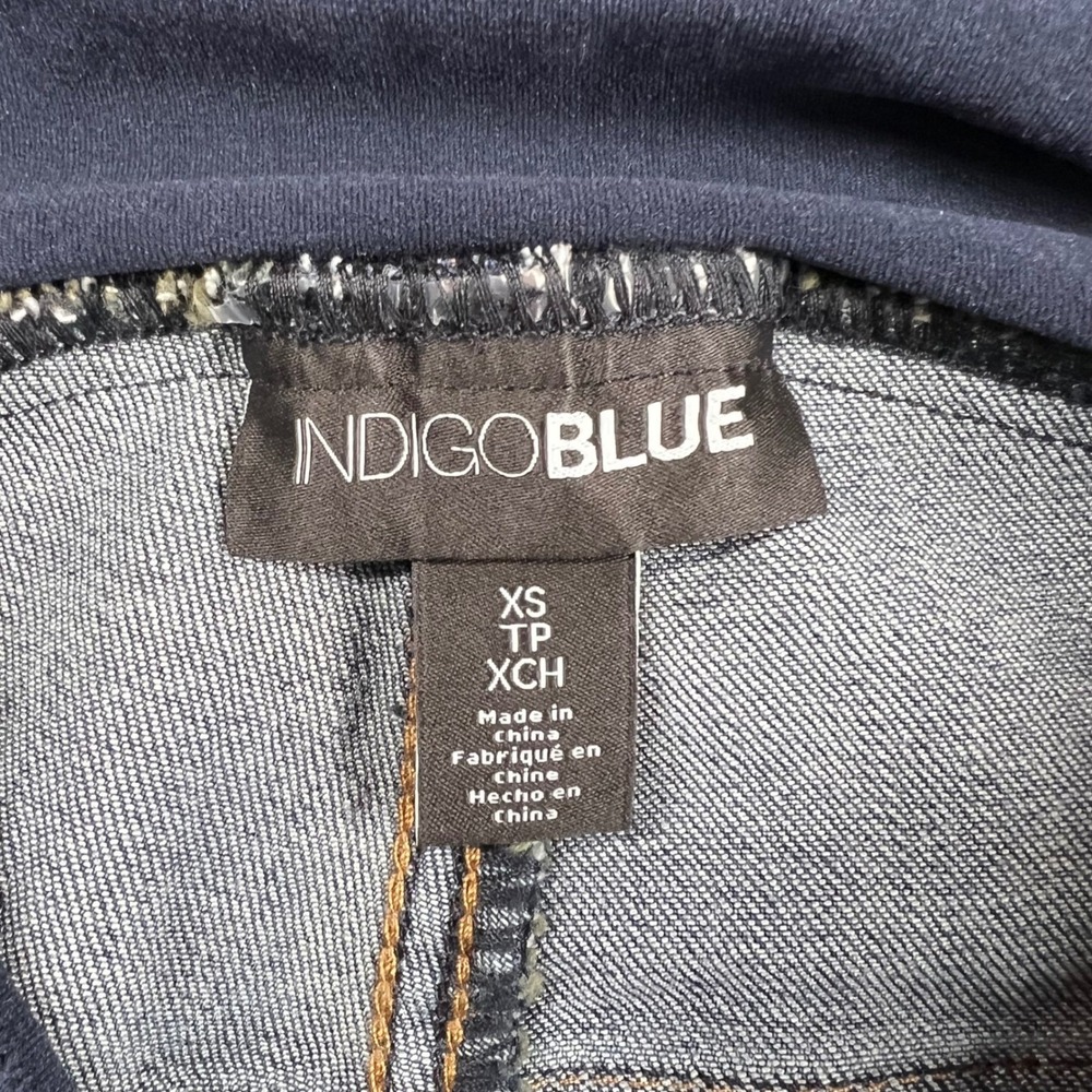 Indigo Blue Maternity Straight Leg Jeans Secret Fit Belly Dark Wash XS NWT - Picture 6 of 8